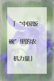 “中国饭碗”里的农机力量