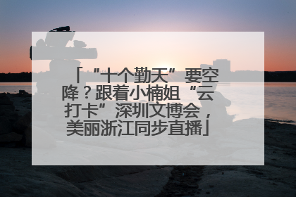 “十个勤天”要空降？跟着小楠姐“云打卡”深圳文博会，美丽浙江同步直播