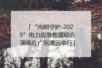 “光明守护-2025”电力应急救援综合演练在广东清远举行