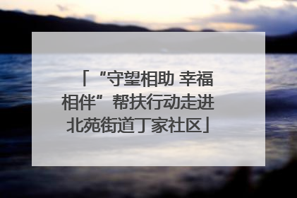 “守望相助 幸福相伴”帮扶行动走进北苑街道丁家社区