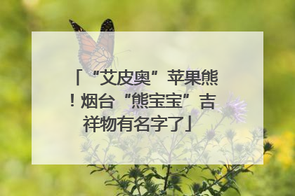 “艾皮奥”苹果熊！烟台“熊宝宝”吉祥物有名字了