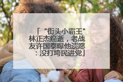 “街头小霸王”林正杰癌逝，老战友许国泰曝他遗愿：没打垮民进党