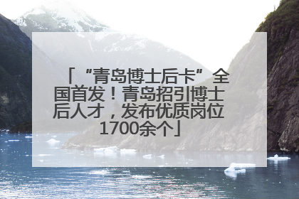 “青岛博士后卡”全国首发！青岛招引博士后人才，发布优质岗位1700余个