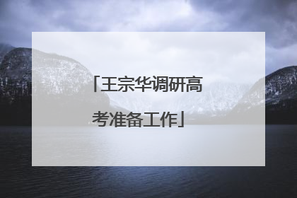 王宗华调研高考准备工作