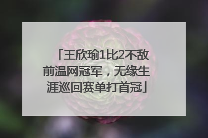 王欣瑜1比2不敌前温网冠军，无缘生涯巡回赛单打首冠