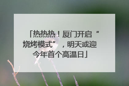 热热热！厦门开启“烧烤模式”，明天或迎今年首个高温日