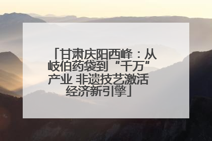 甘肃庆阳西峰：从岐伯药袋到“千万”产业 非遗技艺激活经济新引擎