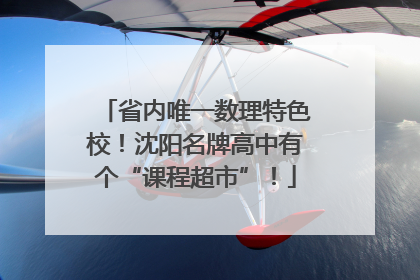 省内唯一数理特色校！沈阳名牌高中有个“课程超市”！