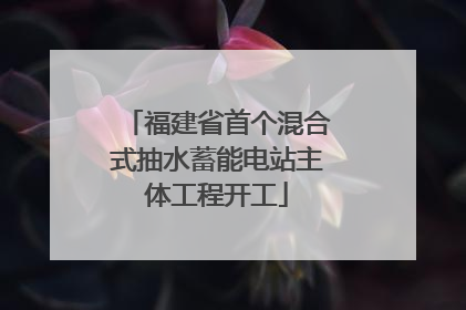 福建省首个混合式抽水蓄能电站主体工程开工