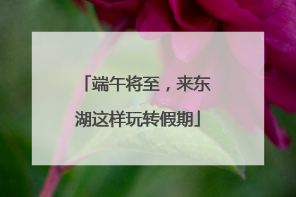端午将至，来东湖这样玩转假期