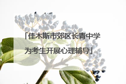 佳木斯市郊区长青中学为考生开展心理辅导