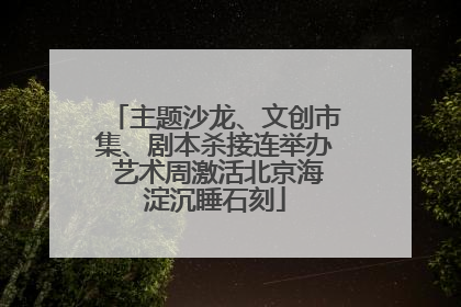 主题沙龙、文创市集、剧本杀接连举办 艺术周激活北京海淀沉睡石刻