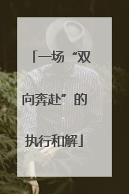 一场“双向奔赴”的执行和解