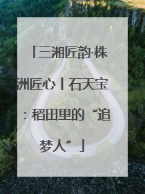 三湘匠韵·株洲匠心丨石天宝：稻田里的“追梦人”