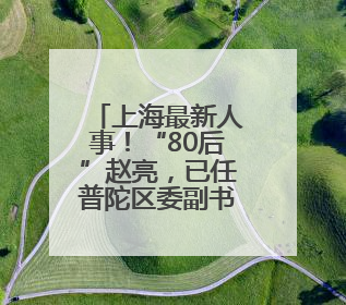 上海最新人事！“80后”赵亮，已任普陀区委副书记
