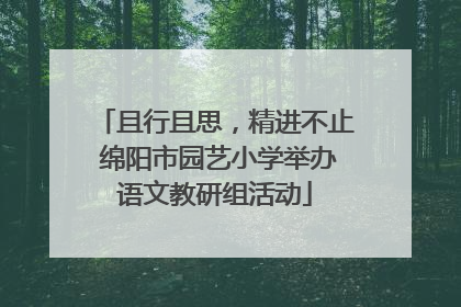 且行且思，精进不止 绵阳市园艺小学举办语文教研组活动