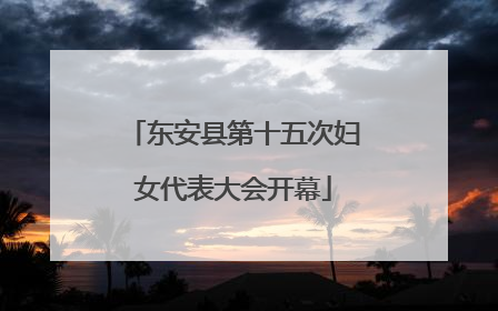 东安县第十五次妇女代表大会开幕