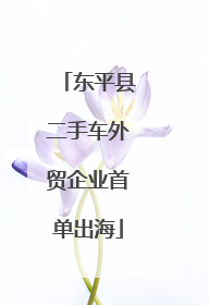 东平县二手车外贸企业首单出海