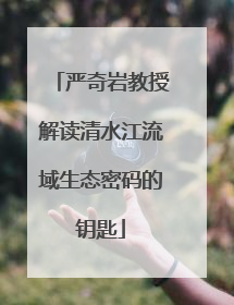 严奇岩教授解读清水江流域生态密码的钥匙