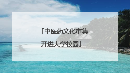 中医药文化市集开进大学校园