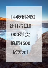 中欧班列累计开行110000列 货值超4500亿美元