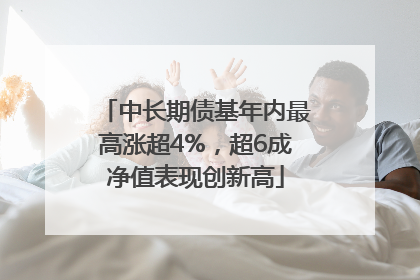 中长期债基年内最高涨超4%，超6成净值表现创新高