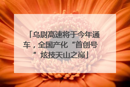 乌尉高速将于今年通车，全国产化“首创号”炫技天山之巅