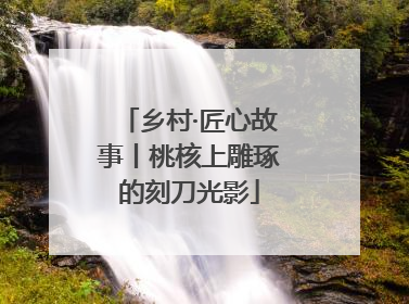 乡村·匠心故事丨桃核上雕琢的刻刀光影