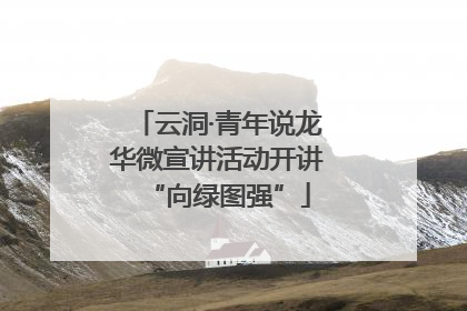 云洞·青年说龙华微宣讲活动开讲“向绿图强”