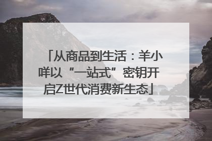 从商品到生活：羊小咩以“一站式”密钥开启Z世代消费新生态