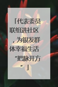 代表委员联组进社区，为银发群体幸福生活“把脉开方”