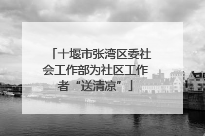 十堰市张湾区委社会工作部为社区工作者“送清凉”