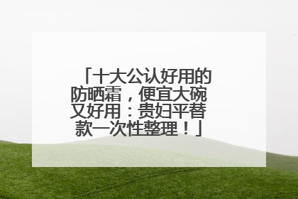 十大公认好用的防晒霜，便宜大碗又好用：贵妇平替款一次性整理！