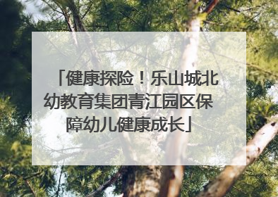 健康探险！乐山城北幼教育集团青江园区保障幼儿健康成长