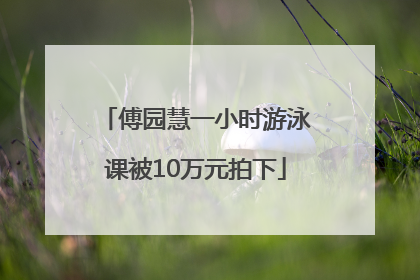傅园慧一小时游泳课被10万元拍下