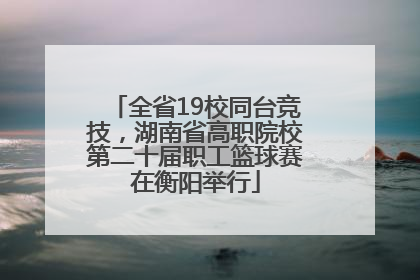 全省19校同台竞技，湖南省高职院校第二十届职工篮球赛在衡阳举行