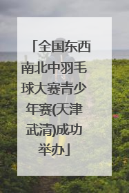 全国东西南北中羽毛球大赛青少年赛(天津武清)成功举办