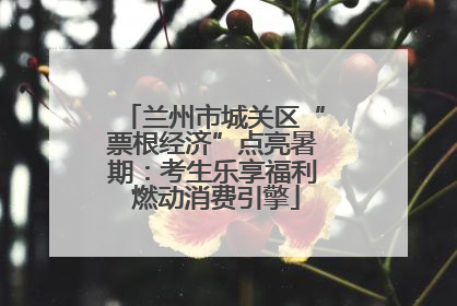 兰州市城关区“票根经济”点亮暑期：考生乐享福利 燃动消费引擎