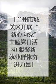 兰州市城关区开展“新心向党”主题党日活动 凝聚新就业群体奋进力量