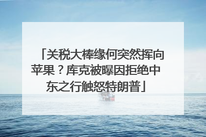 关税大棒缘何突然挥向苹果？库克被曝因拒绝中东之行触怒特朗普