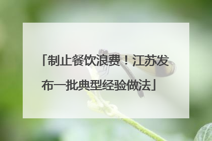 制止餐饮浪费！江苏发布一批典型经验做法
