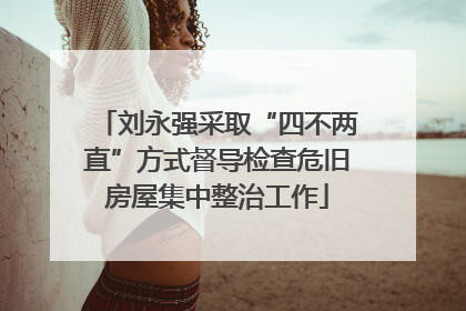 刘永强采取“四不两直”方式督导检查危旧房屋集中整治工作