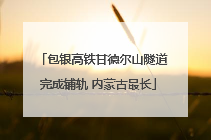 包银高铁甘德尔山隧道完成铺轨 内蒙古最长