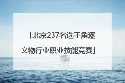 北京237名选手角逐文物行业职业技能竞赛