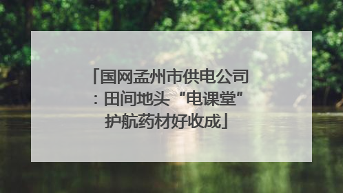 国网孟州市供电公司：田间地头“电课堂”  护航药材好收成