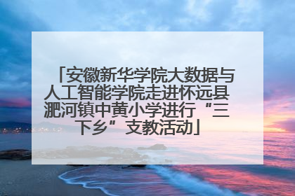 安徽新华学院大数据与人工智能学院走进怀远县淝河镇中黄小学进行“三下乡”支教活动