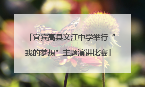 宜宾高县文江中学举行“我的梦想”主题演讲比赛