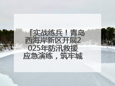 实战练兵！青岛西海岸新区开展2025年防汛救援应急演练，筑牢城市安全防线