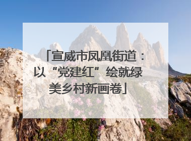 宣威市凤凰街道：以“党建红”绘就绿美乡村新画卷