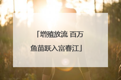 增殖放流 百万鱼苗跃入富春江